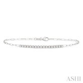 .50CTRDDM PAPER CLIP BRACELET WG 14K-G*